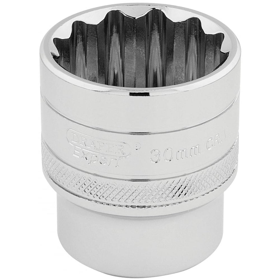 DRAPER 1/2" Square Drive Hi-Torq 12 Point Socket (30mm): Model No. H-MM/B