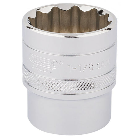 DRAPER 1/2" Square Drive Hi-Torq 12 Point Socket (1.1/8"): Model No. H-AF/B