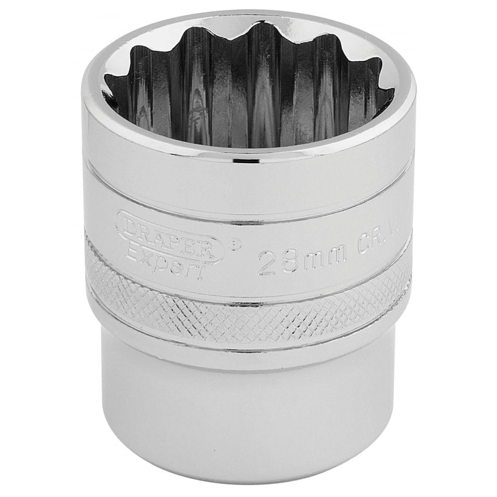 DRAPER 1/2" Square Drive Hi-Torq 12 Point Socket (28mm): Model No. H-MM/B