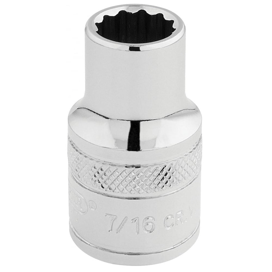 DRAPER 1/2" Square Drive Hi-Torq 12 Point Socket (7/16"): Model No. H-AF/B