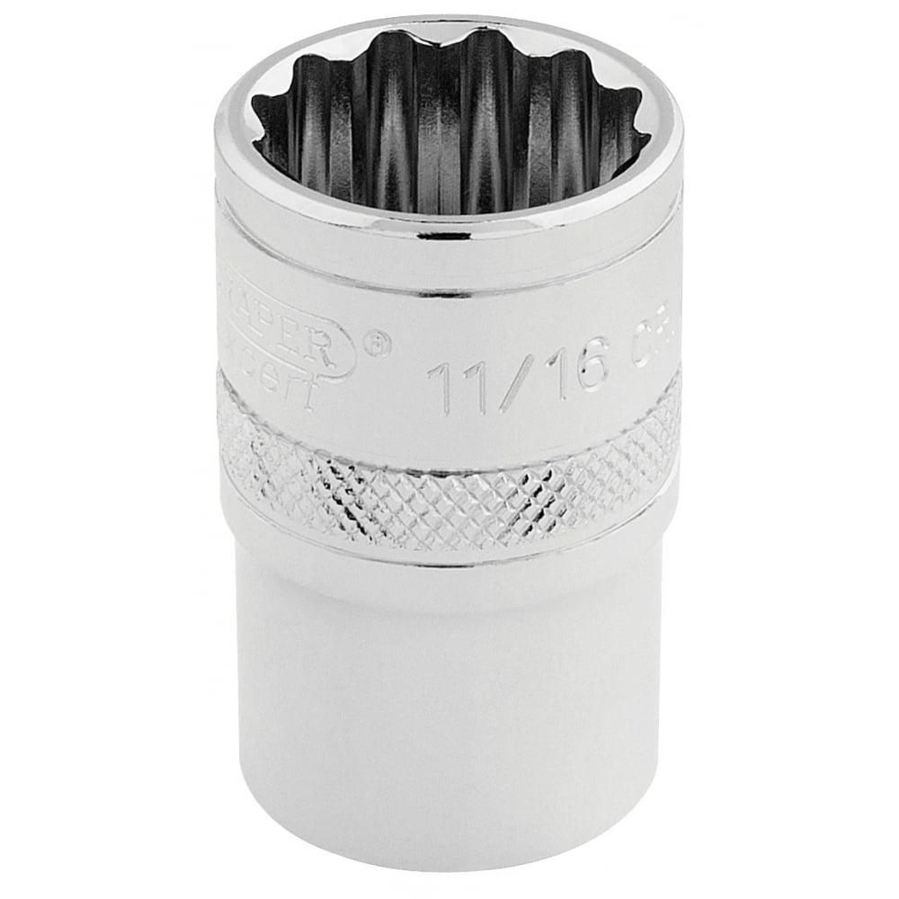 DRAPER 1/2" Square Drive Hi-Torq 12 Point Socket (11/16"): Model No. H-AF/B