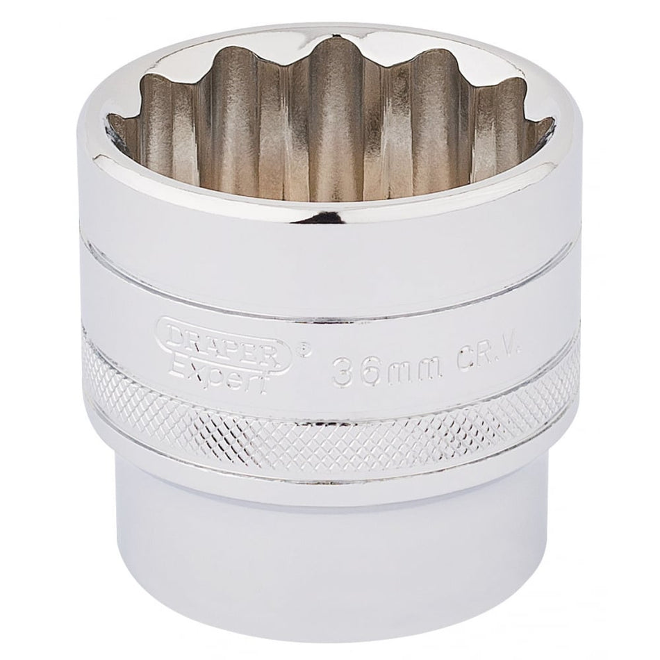 DRAPER 1/2" Square Drive Hi-Torq 12 Point Socket (36mm): Model No. H-MM/B