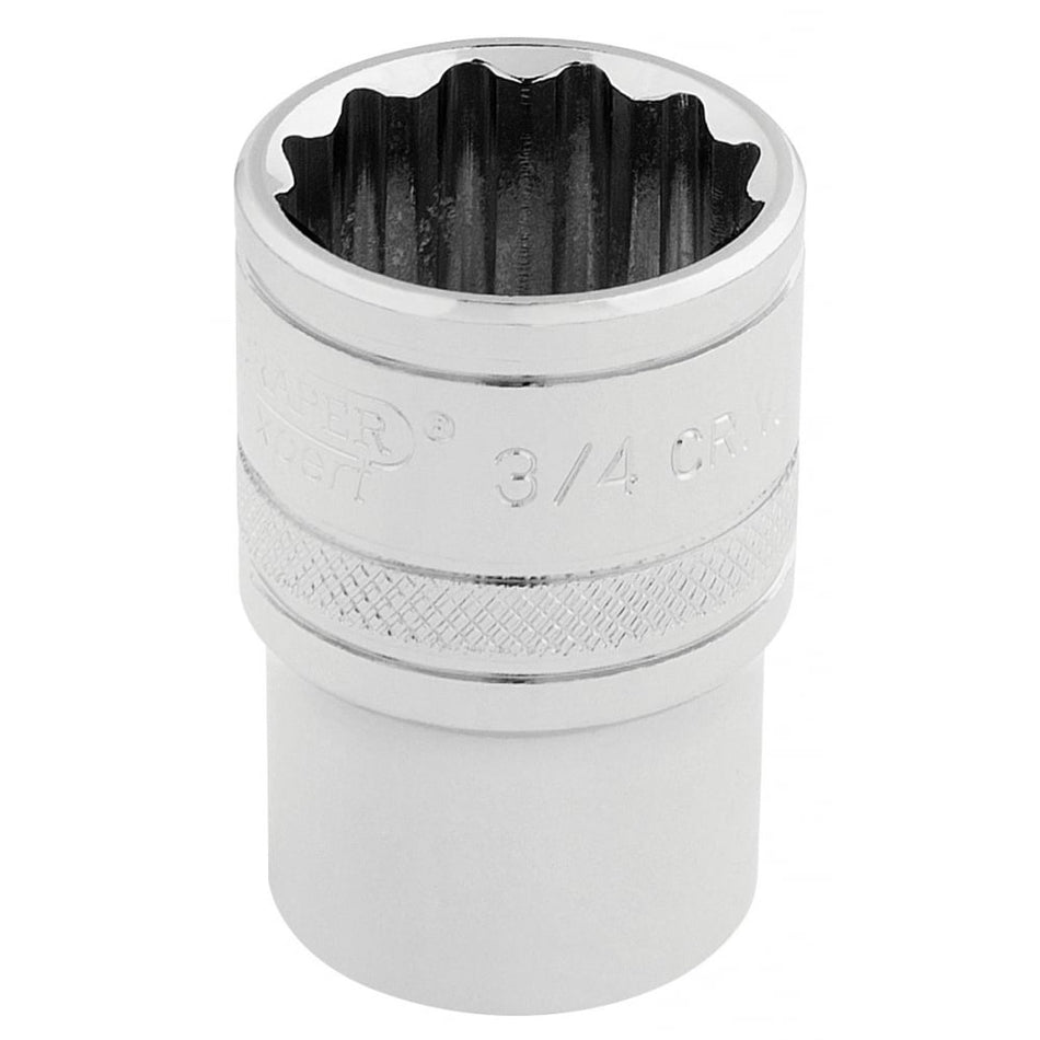 DRAPER 1/2" Square Drive Hi-Torq 12 Point Socket (3/4"): Model No. H-AF/B