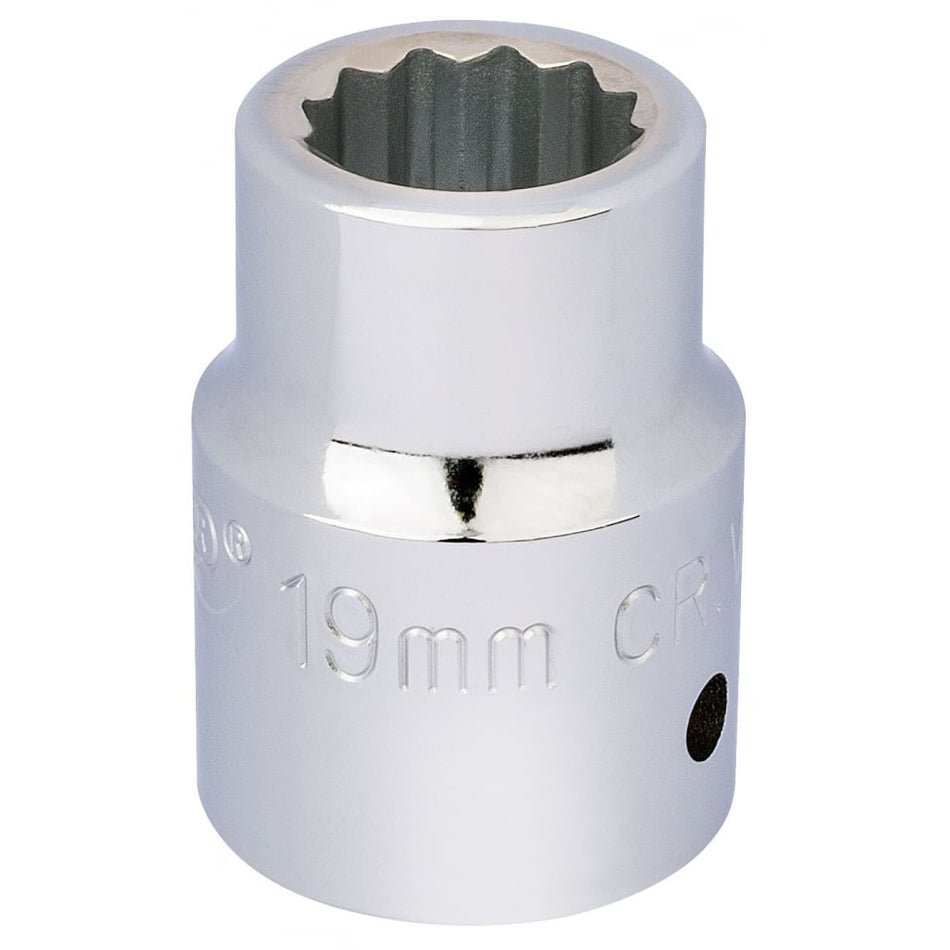 DRAPER 3/4" Square Drive 12 Point Socket (19mm): Model No. T-MM/B