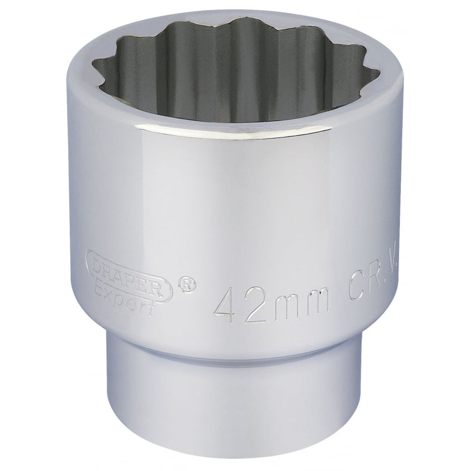DRAPER 3/4" Square Drive 12 Point Socket (42mm): Model No. T-MM/B