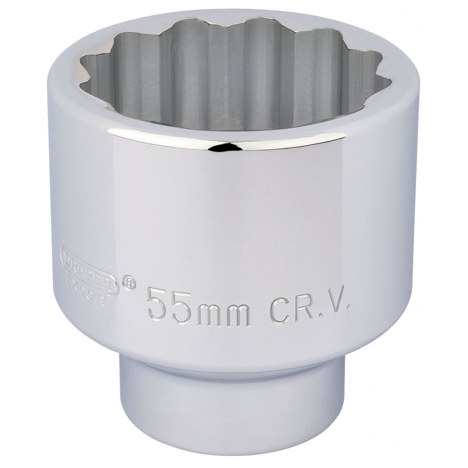 DRAPER 3/4" Square Drive 12 Point Socket (55mm): Model No. T-MM/B