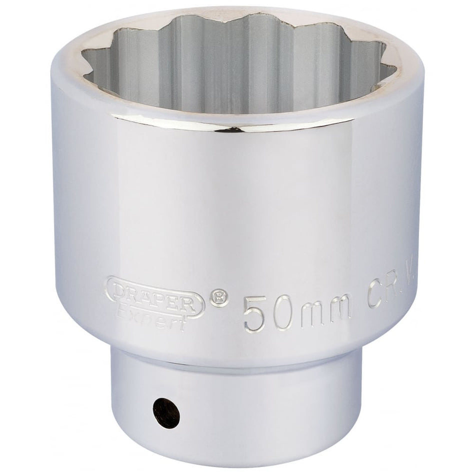 DRAPER 3/4" Square Drive 12 Point Socket (50mm): Model No. T-MM/B