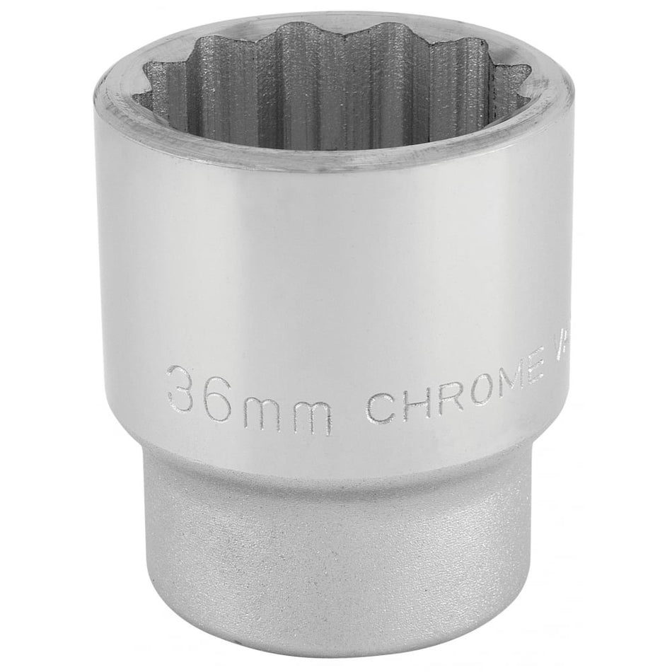 DRAPER 3/4" Square Drive 12 Point Socket (36mm): Model No. T-MM/B