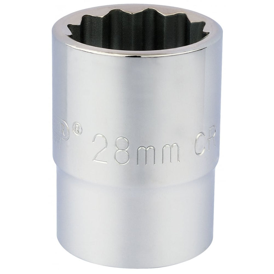 DRAPER 3/4" Square Drive 12 Point Socket (28mm): Model No. T-MM/B