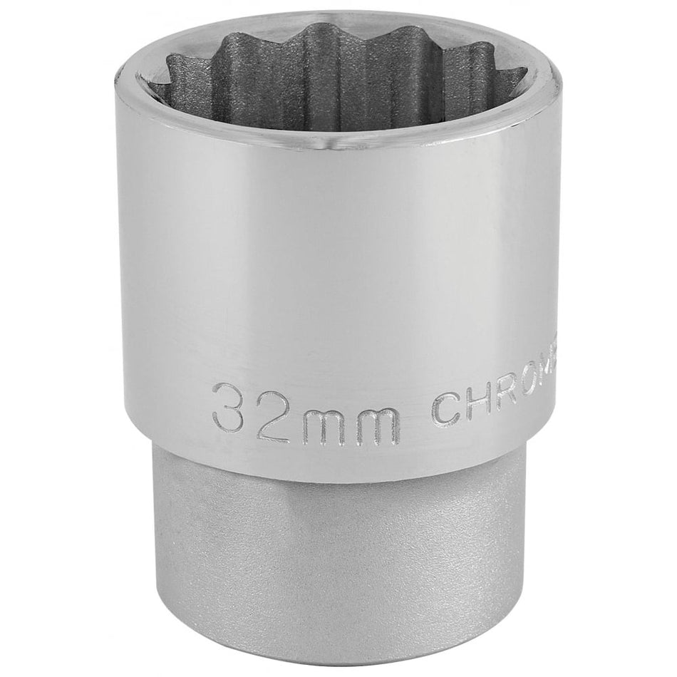 DRAPER 3/4" Square Drive 12 Point Socket (32mm): Model No. T-MM/B