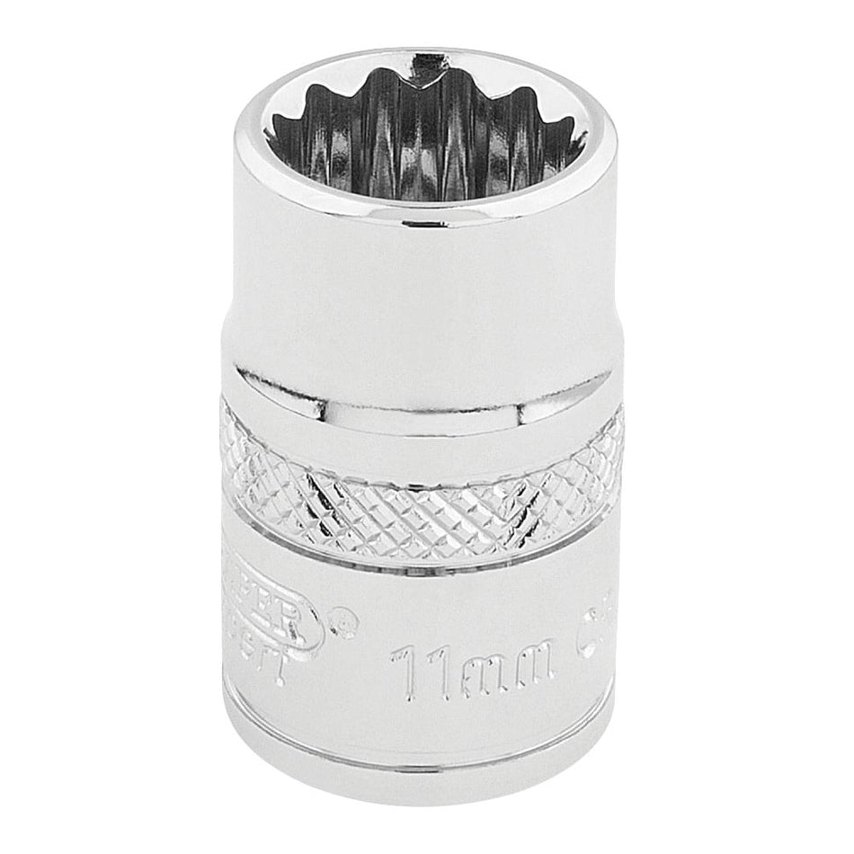 DRAPER 3/8" Square Drive Hi-Torq 12 Point Socket (11mm): Model No. D-MM/B