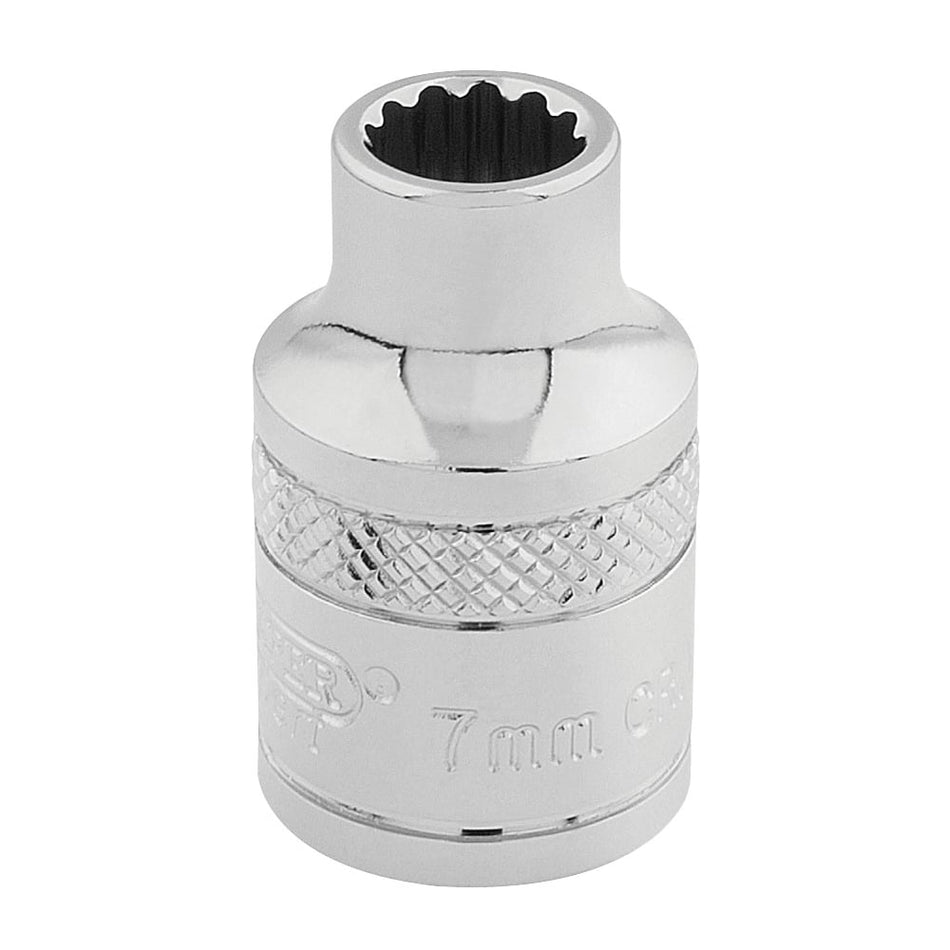 DRAPER 3/8" Square Drive Hi-Torq 12 Point Socket (7mm): Model No. D-MM/B