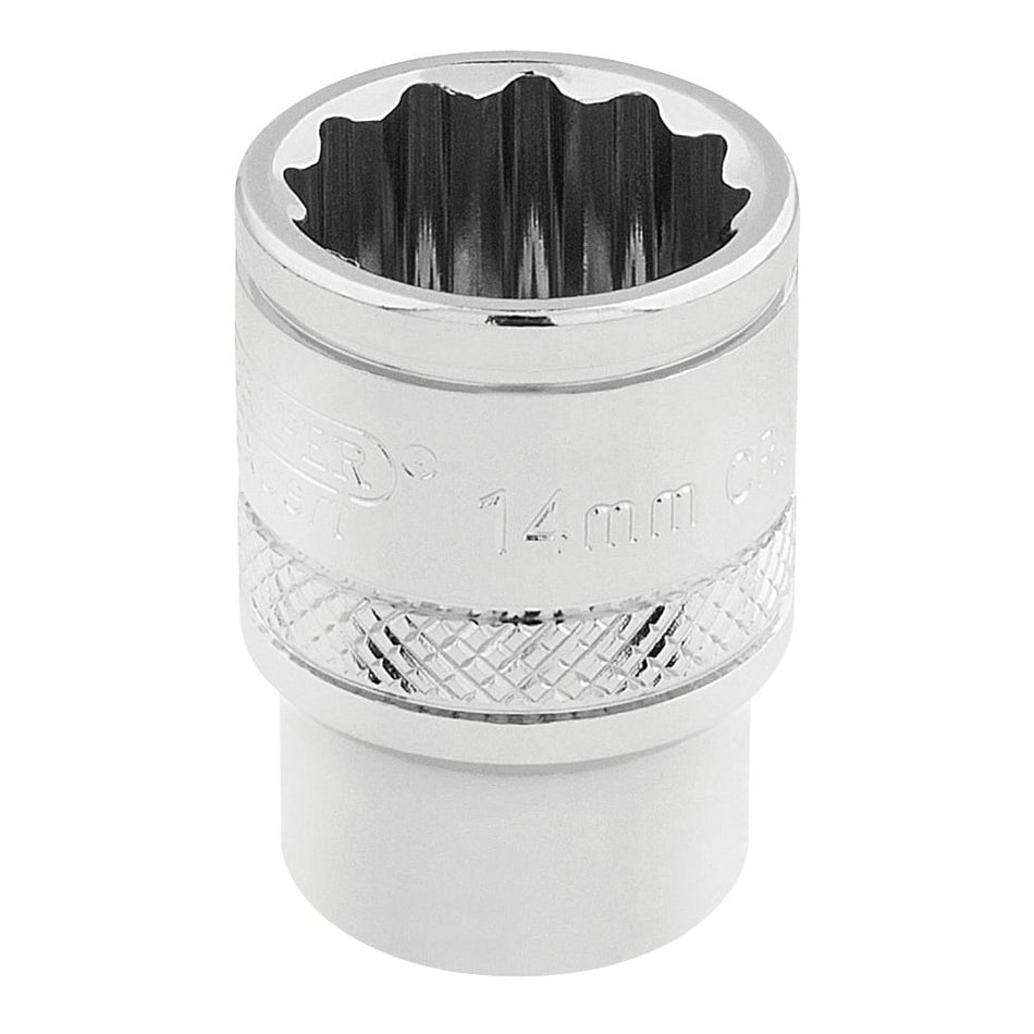 DRAPER 3/8" Square Drive Hi-Torq 12 Point Socket (14mm): Model No. D-MM/B