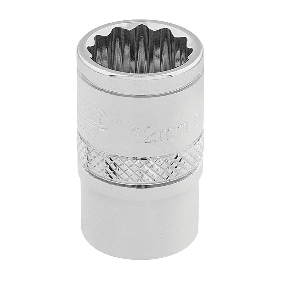 DRAPER 3/8" Square Drive Hi-Torq 12 Point Socket (12mm): Model No. D-MM/B