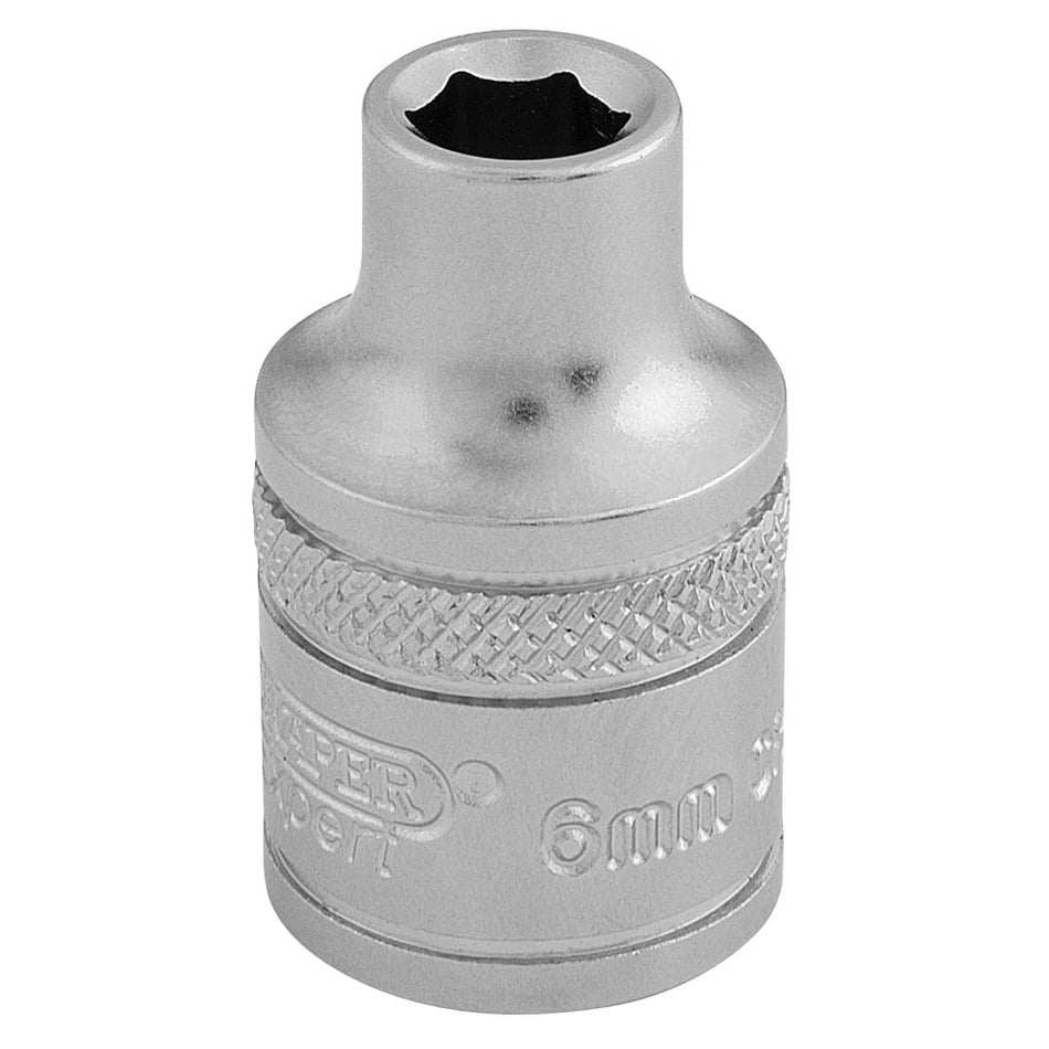 DRAPER 3/8" Square Drive 6 Point Metric Socket (6mm): Model No. D-MM/MS
