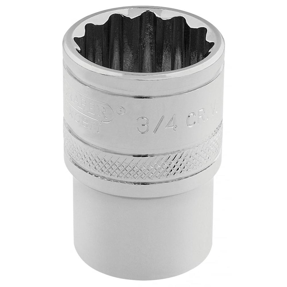 DRAPER 3/8" Square Drive Hi-Torq 12 Point Socket (3/4"): Model No. D-AF