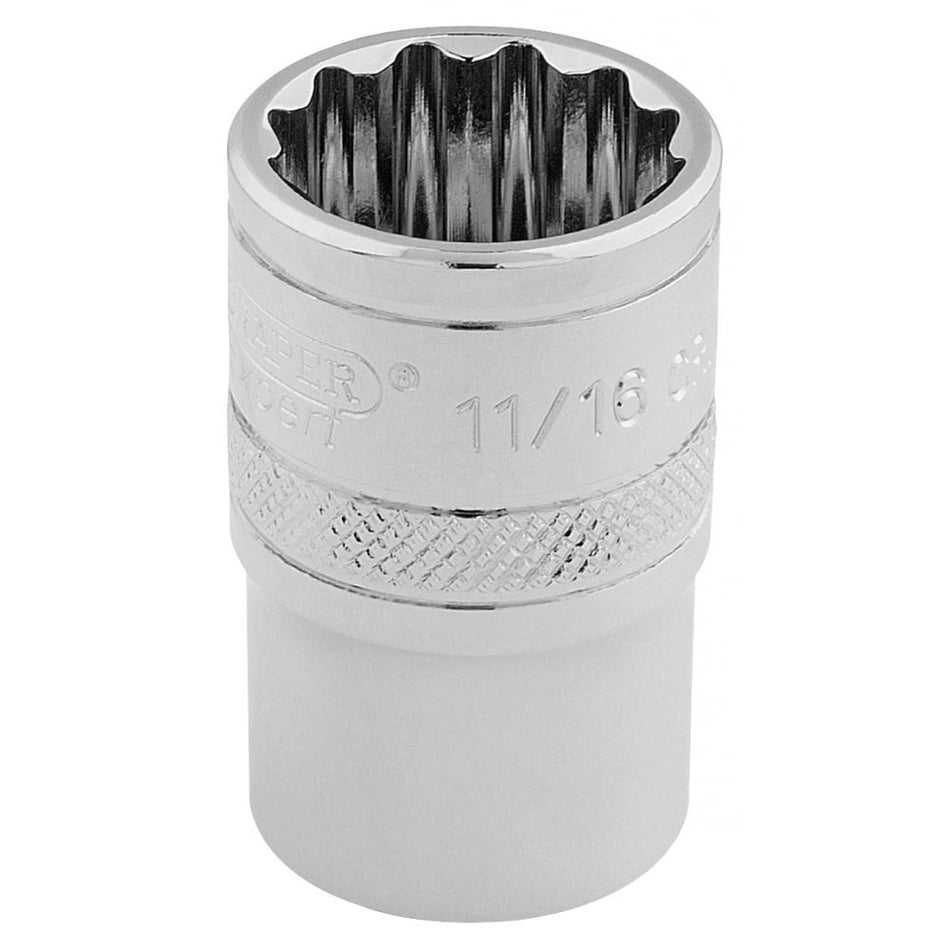 DRAPER 3/8" Square Drive Hi-Torq 12 Point Socket (11/16"): Model No. D-AF