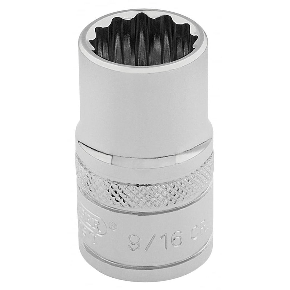 DRAPER 3/8" Square Drive Hi-Torq 12 Point Socket (9/16"): Model No. D-AF