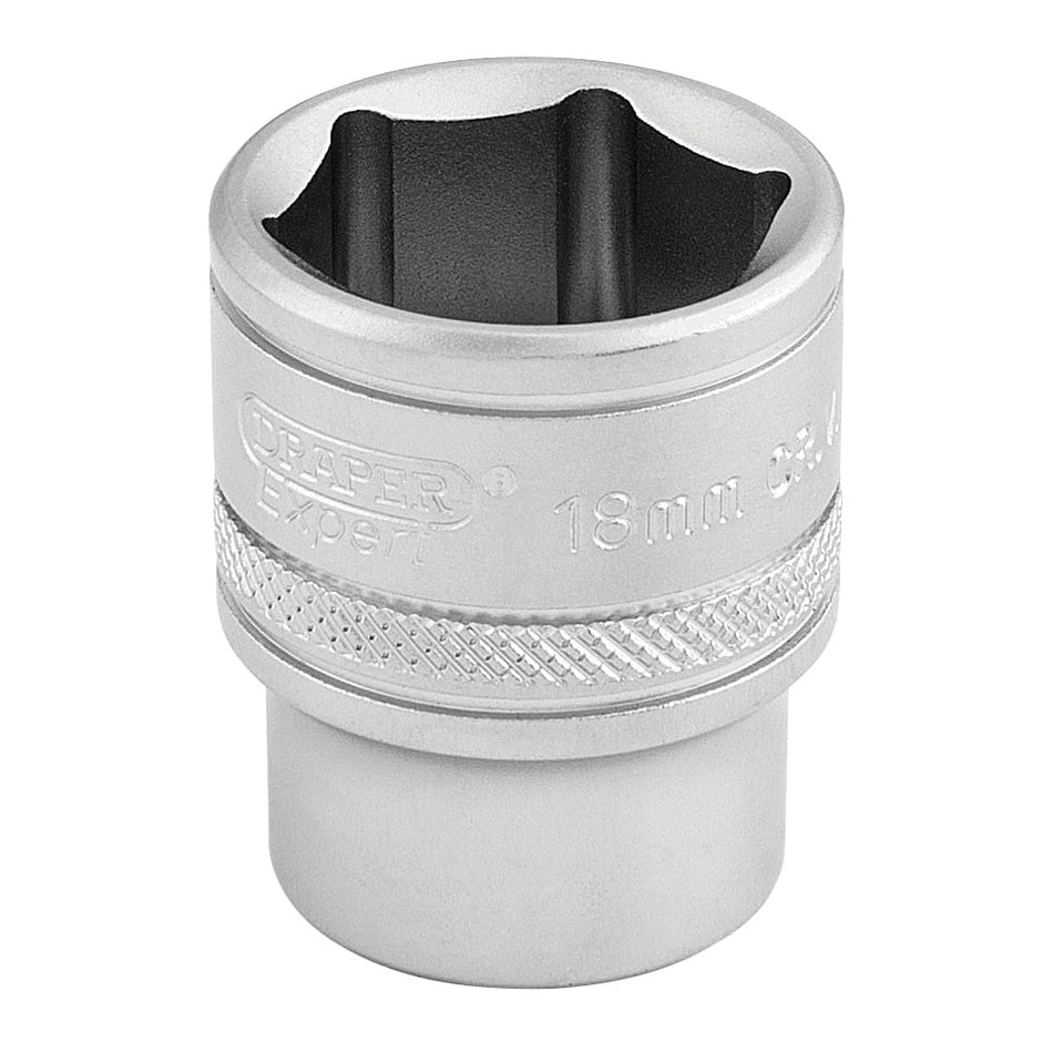 DRAPER 3/8" Square Drive 6 Point Metric Socket (18mm): Model No. D-MM/MS