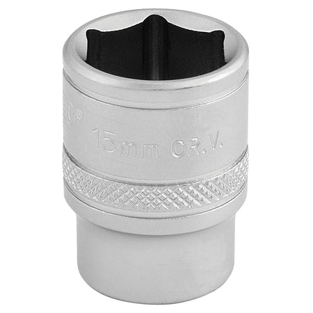 DRAPER 3/8" Square Drive 6 Point Metric Socket (15mm): Model No. D-MM/MS