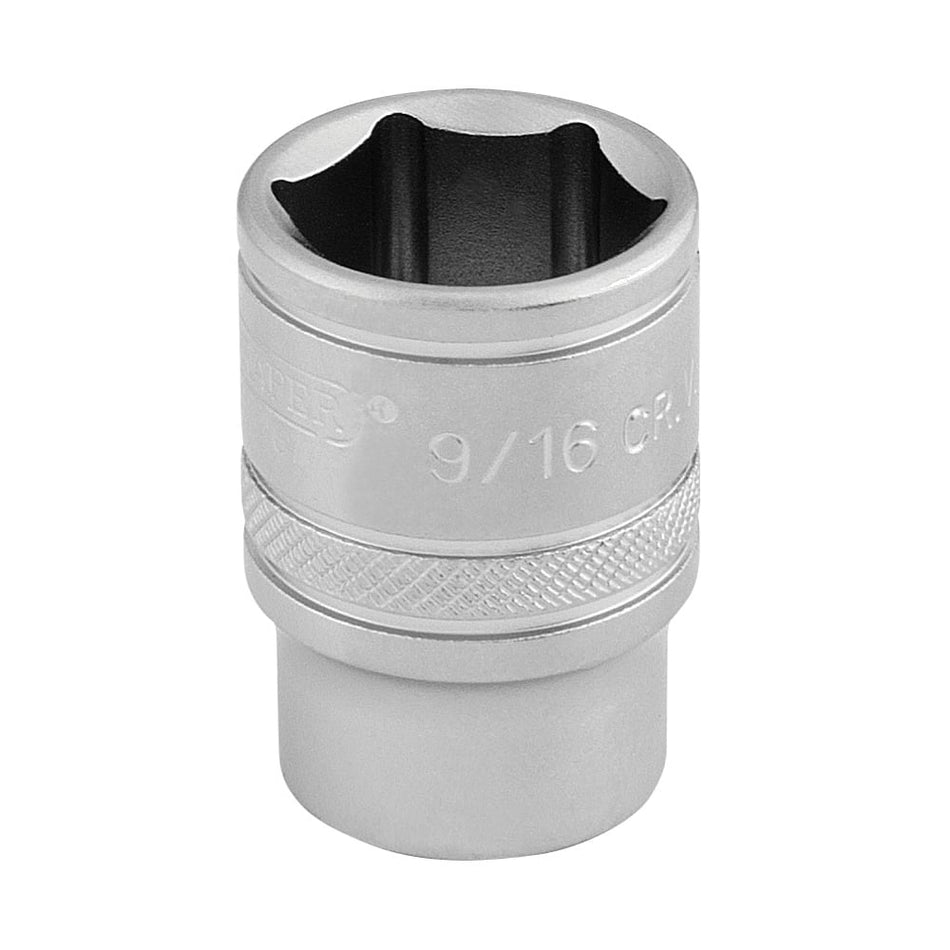 DRAPER 3/8" Square Drive 6 Point Imperial Socket (9/16"): Model No. D-AF/MS