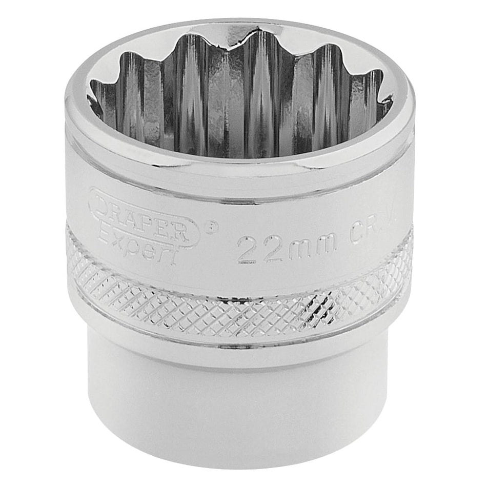 DRAPER 3/8" Square Drive Hi-Torq 12 Point Socket (22mm): Model No. D-MM/B