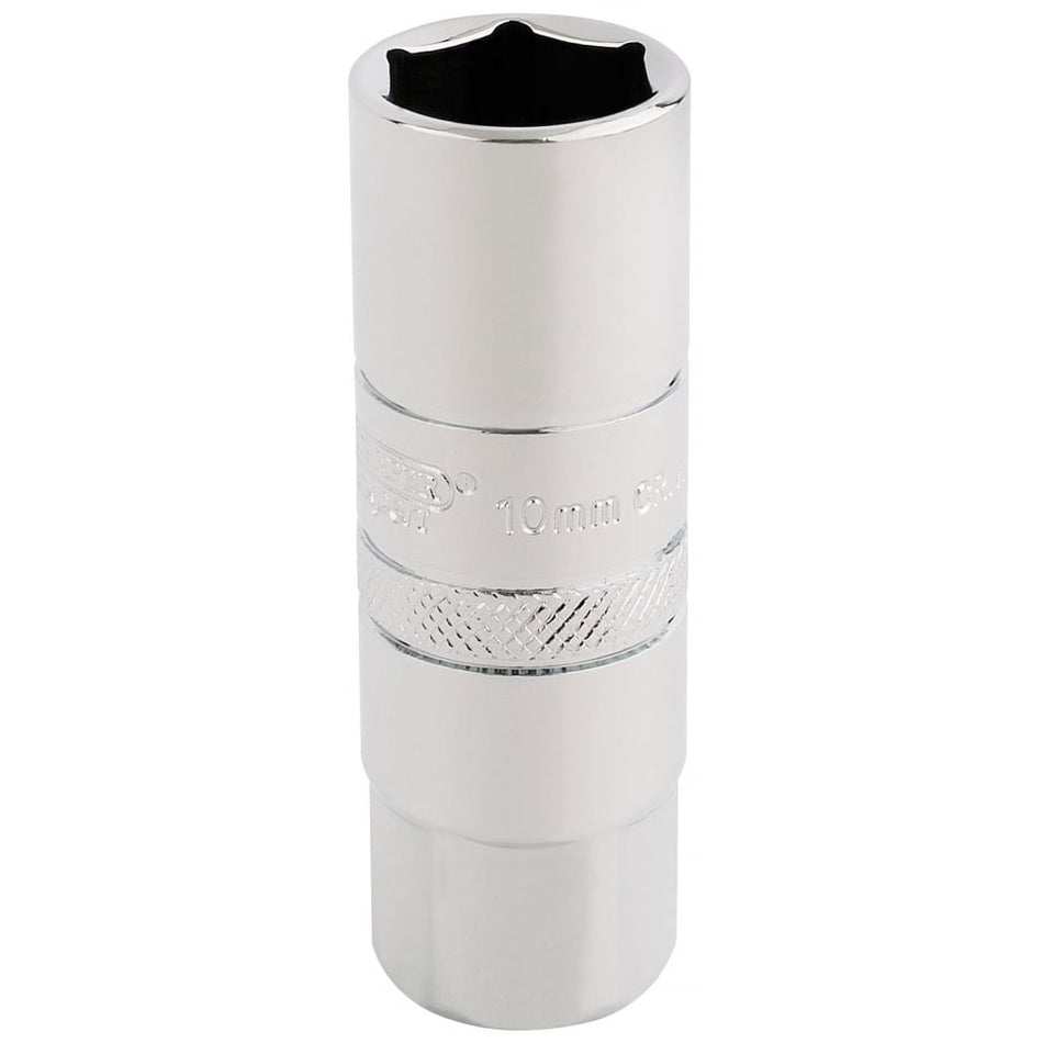 DRAPER 3/8" Square Drive 10mm Thread 6 Point Spark Plug Socket (16mm Socket): Model No. DT-PLUG/B