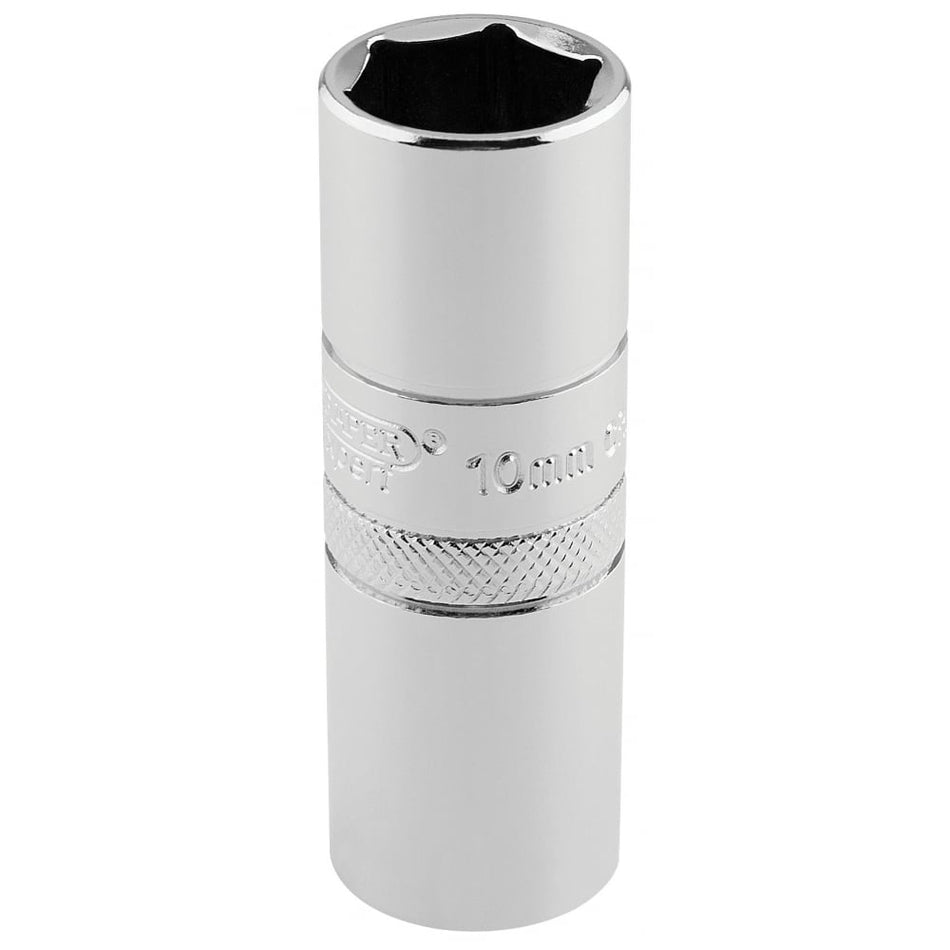 DRAPER 1/2" Square Drive 10mm Thread 6 Point Spark Plug Socket (16mm Socket): Model No. HT-PLUG/B