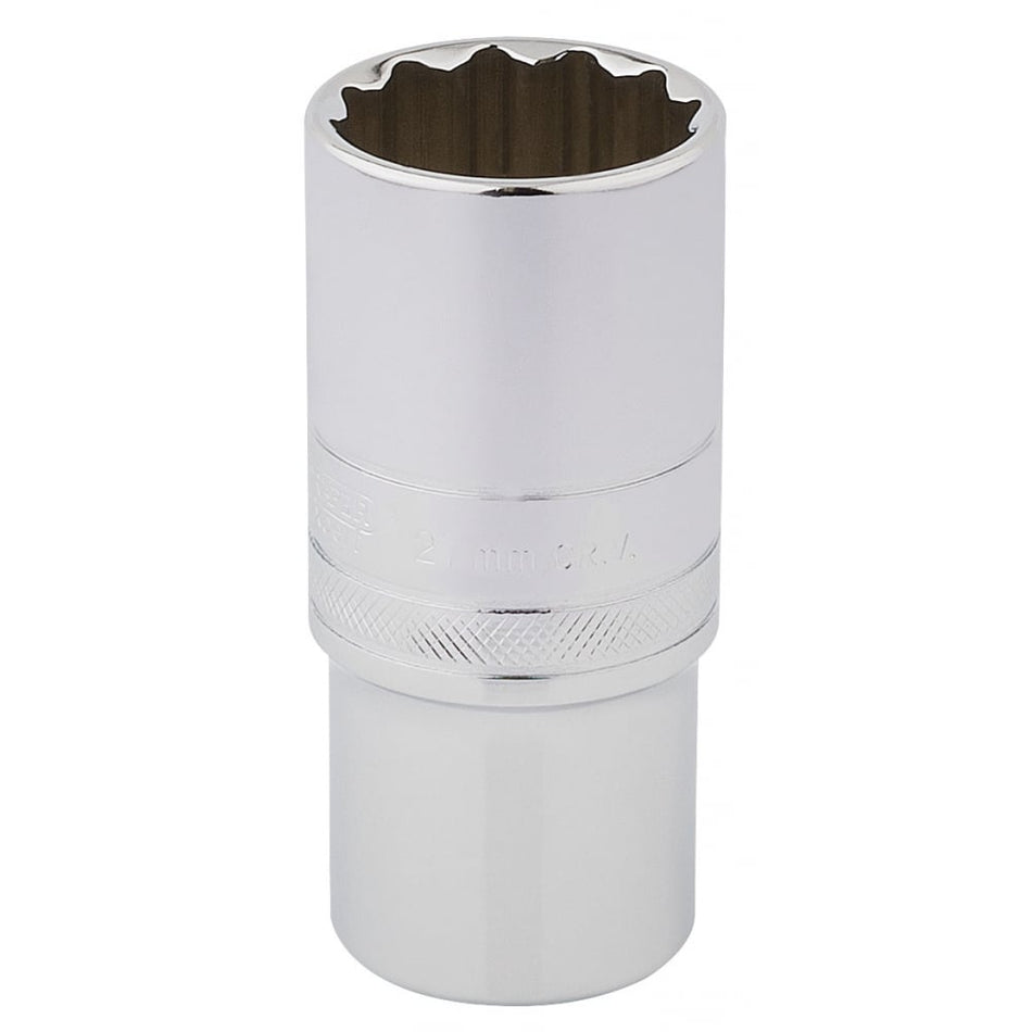 DRAPER 1/2" Square Drive Hi-Torq 12 Point Deep Socket (27mm): Model No. HT-MM/B