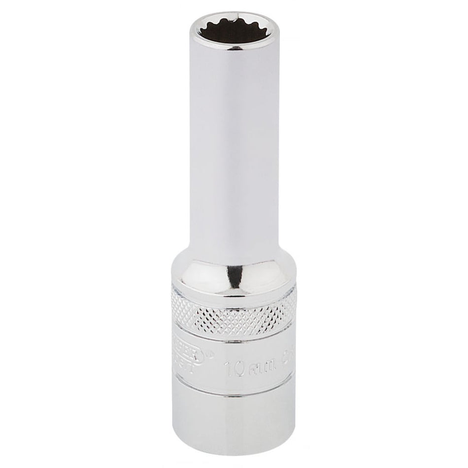 DRAPER 1/2" Square Drive Hi-Torq 12 Point Deep Socket (10mm): Model No. HT-MM/B