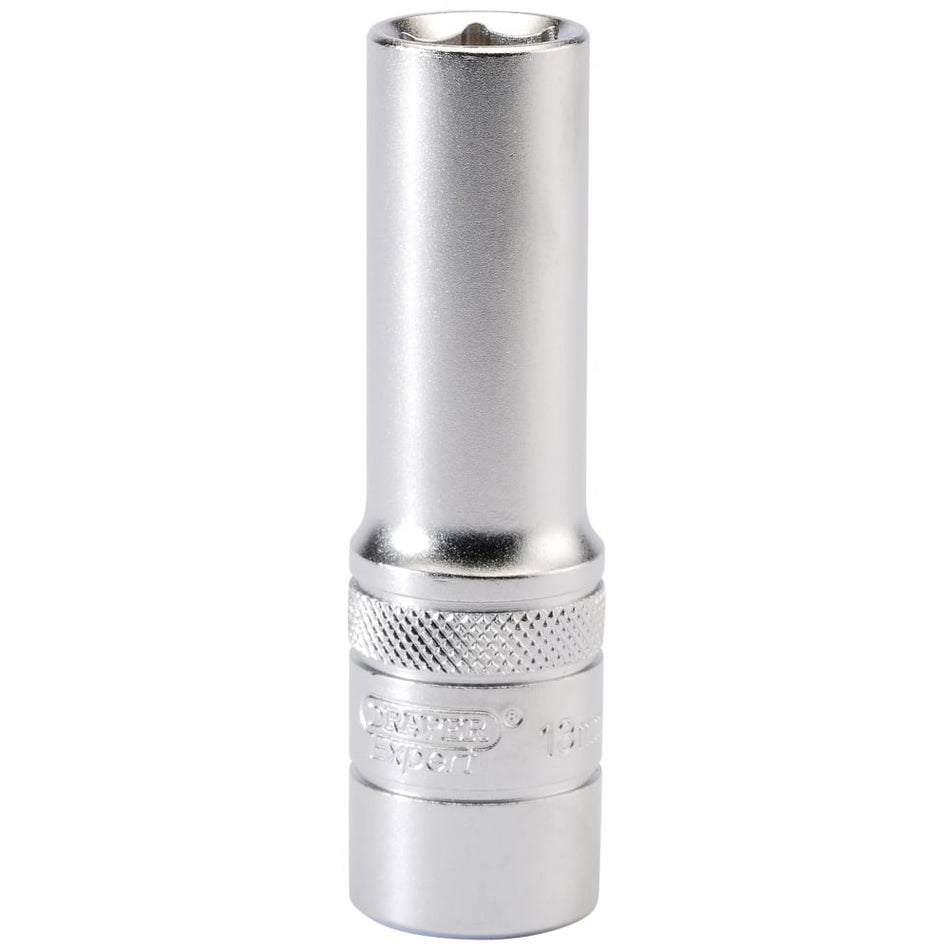 DRAPER 1/2" Square Drive 6 Point Metric Deep Socket (13mm): Model No. HT-MM/MS