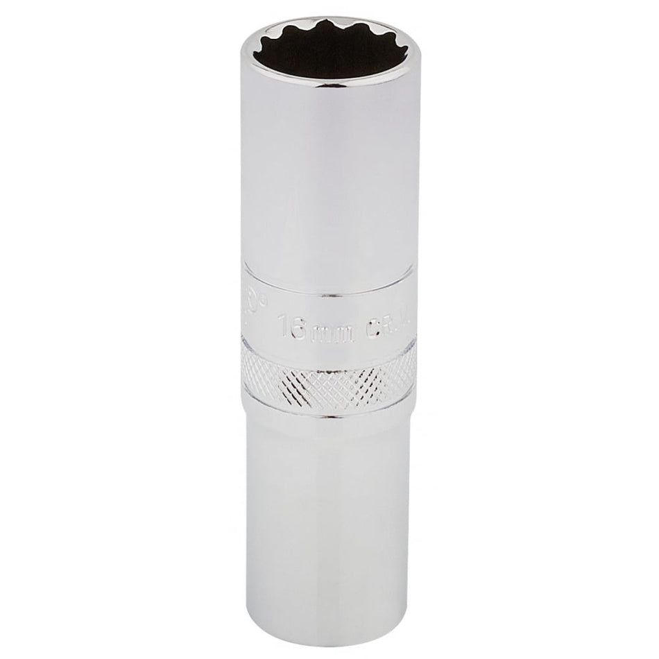 DRAPER 1/2" Square Drive Hi-Torq 12 Point Deep Socket (16mm): Model No. HT-MM/B