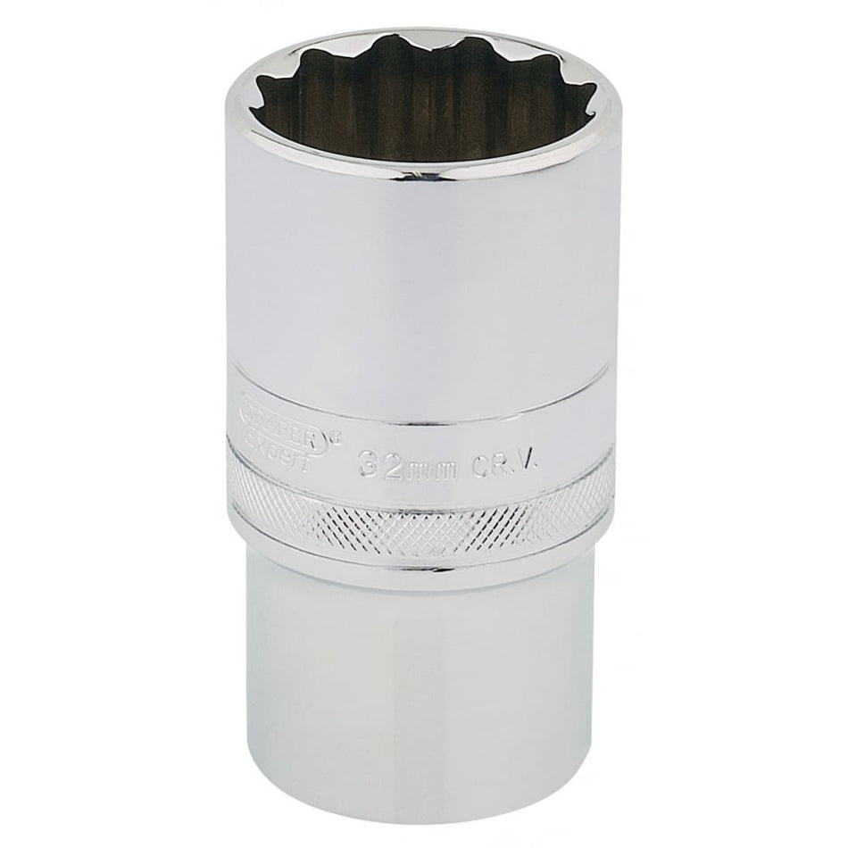 DRAPER 1/2" Square Drive Hi-Torq 12 Point Deep Socket (32mm): Model No. HT-MM/B