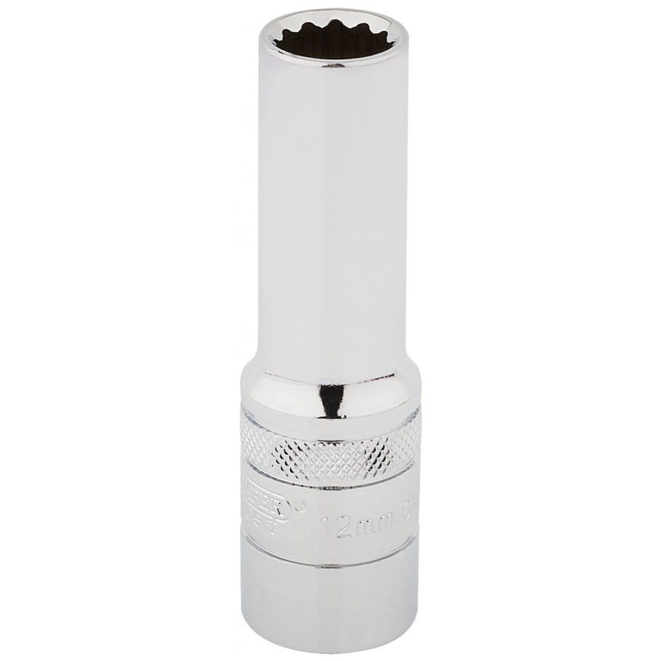 DRAPER 1/2" Square Drive Hi-Torq 12 Point Deep Socket (12mm): Model No. HT-MM/B