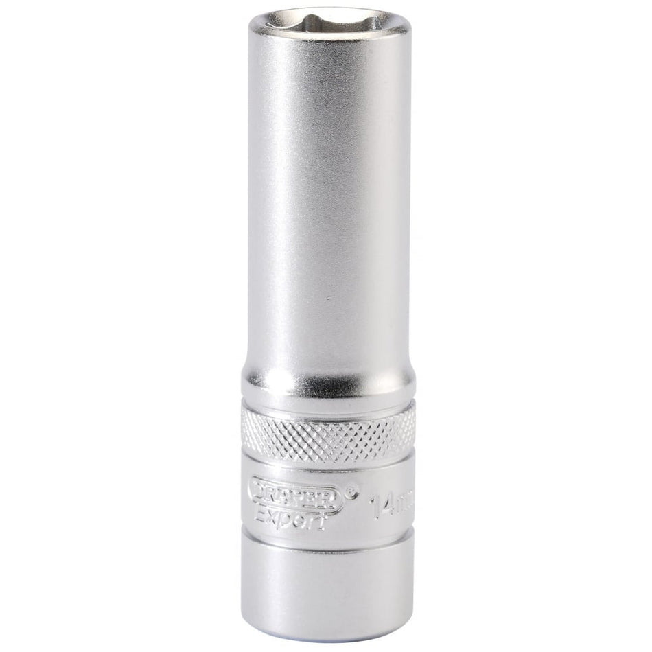 DRAPER 1/2" Square Drive 6 Point Metric Deep Socket (14mm): Model No. HT-MM/MS