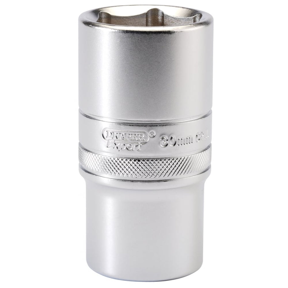 DRAPER 1/2" Square Drive 6 Point Metric Deep Socket (30mm): Model No. HT-MM/MS