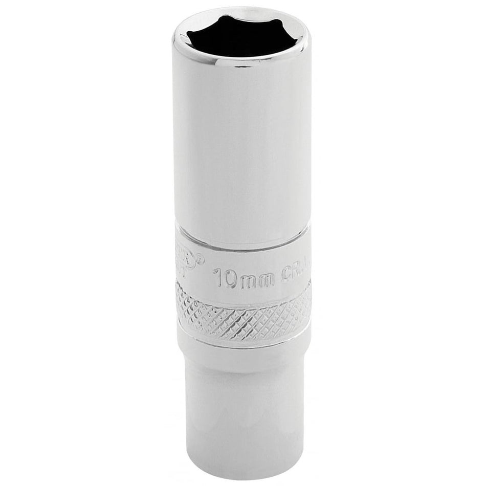 DRAPER 1/4" Square Drive Hi-Torq 6 Point Deep Socket (10mm): Model No. BT-MM/B