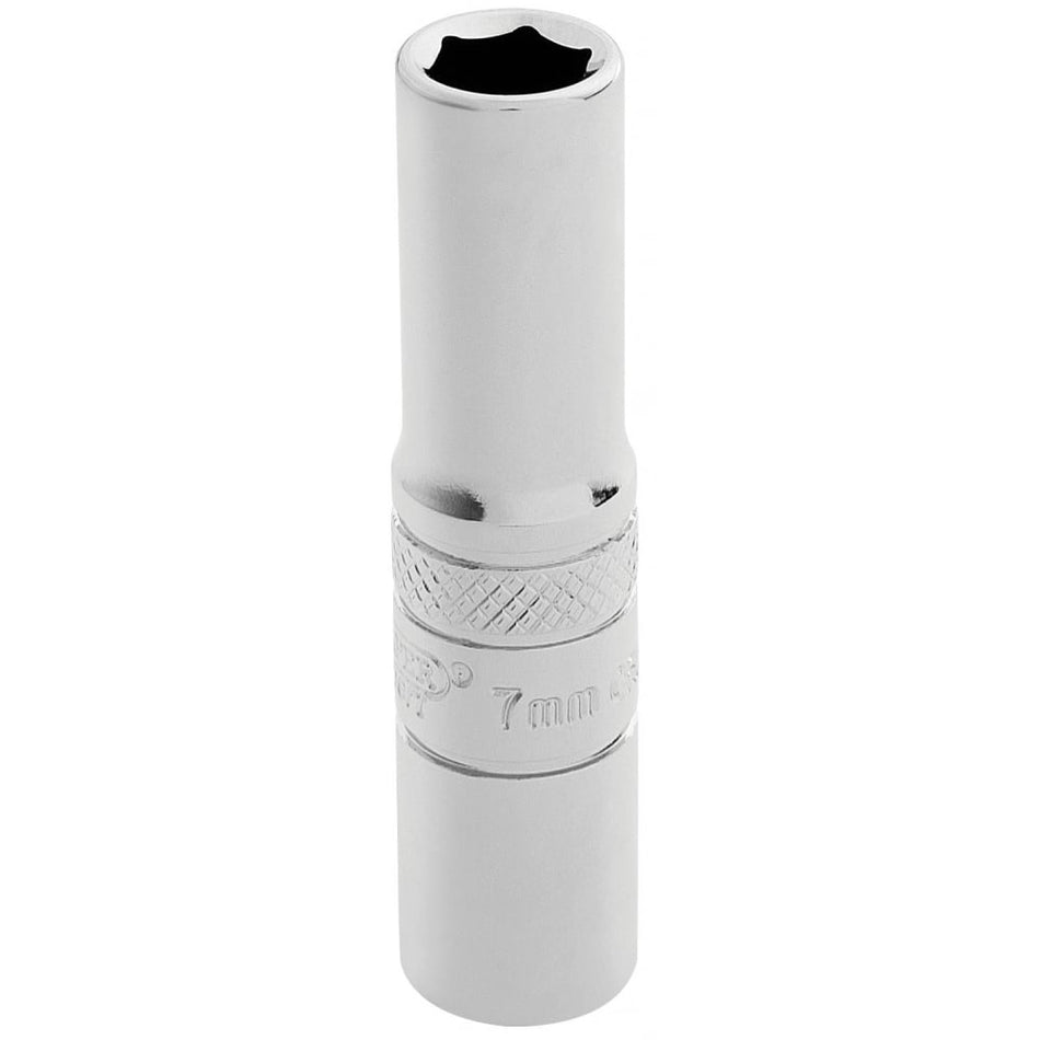 DRAPER 1/4" Square Drive Hi-Torq 6 Point Deep Socket (7mm): Model No. BT-MM/B