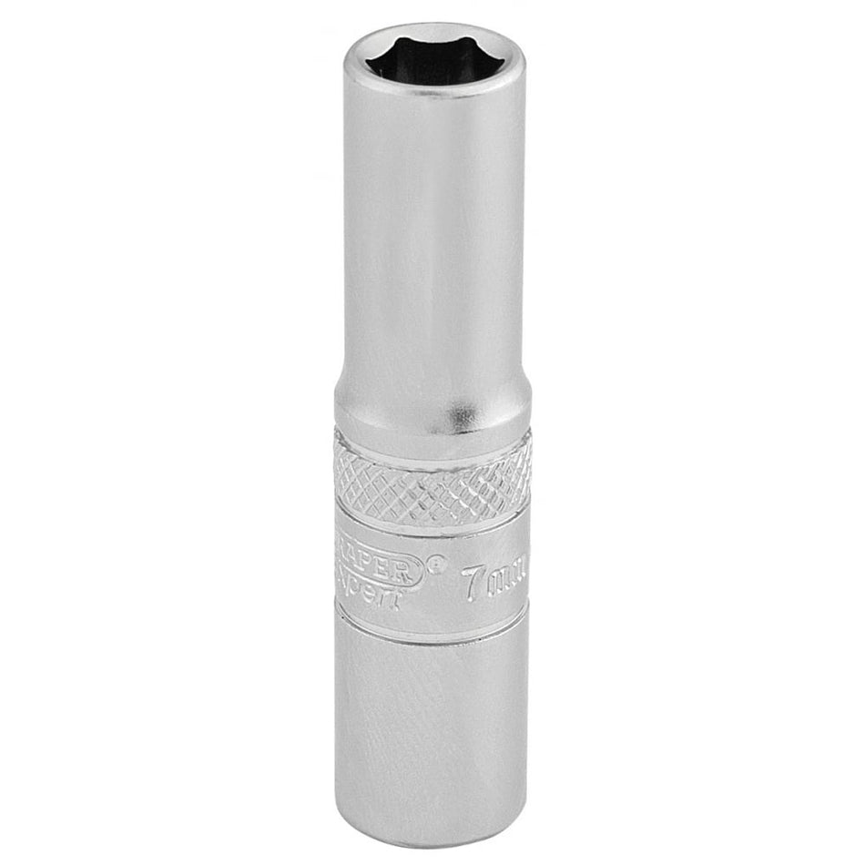 DRAPER 1/4" Square Drive 6 Point Deep Socket (7mm): Model No. BT-MM/MS