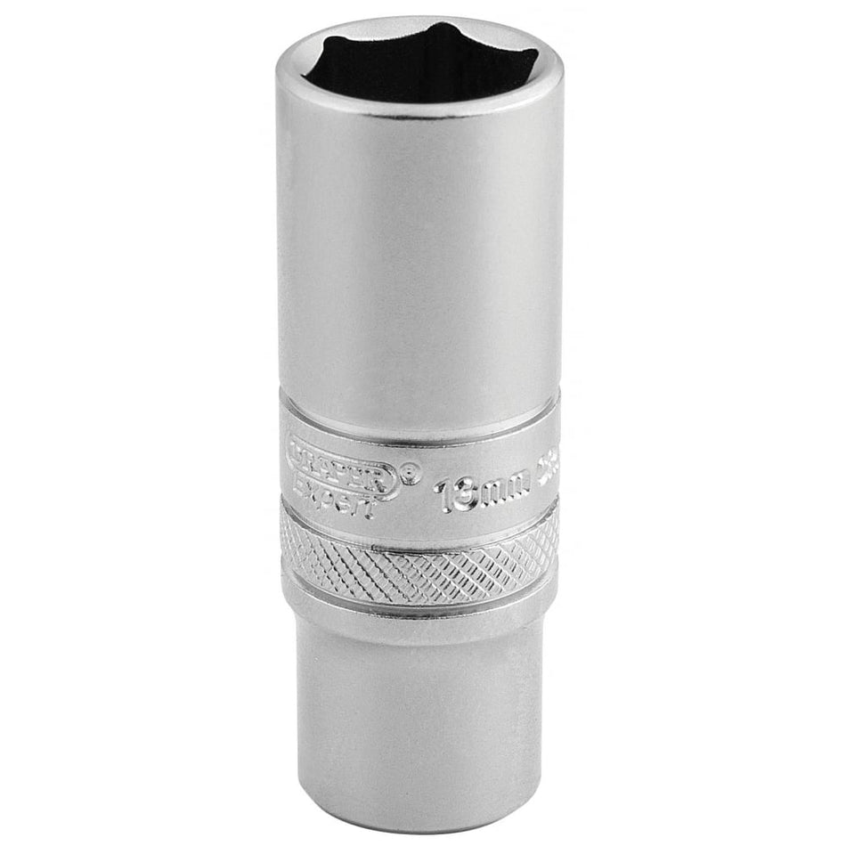 DRAPER 1/4" Square Drive 6 Point Deep Socket (13mm): Model No. BT-MM/MS