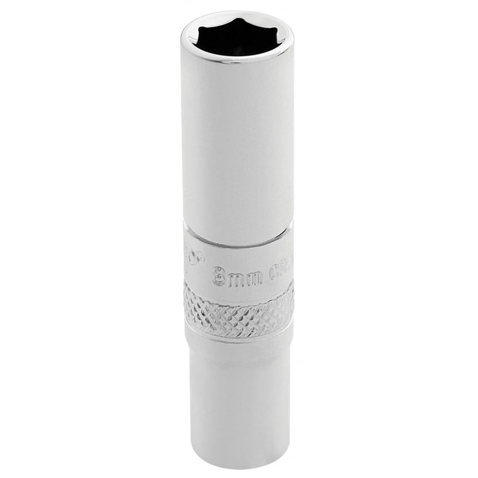 DRAPER 1/4" Square Drive Hi-Torq 6 Point Deep Socket (8mm): Model No. BT-MM/B