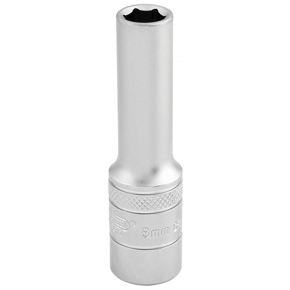 DRAPER 3/8" Square Drive 6 Point Metric Deep Socket (8mm): Model No. DT-MM/MS
