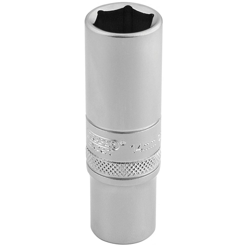 DRAPER 3/8" Square Drive 6 Point Metric Deep Socket (14mm): Model No. DT-MM/MS
