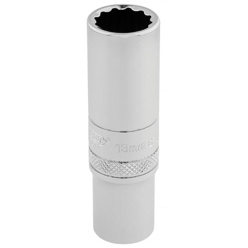 DRAPER 3/8" Square Drive Hi-Torq 12 Point Deep Socket (13mm): Model No. DT-MM/B