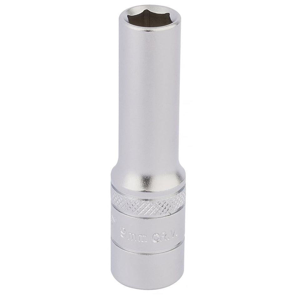 DRAPER 3/8" Square Drive Hi-Torq 6 Point Deep Socket (9mm): Model No. DT-MM/MS