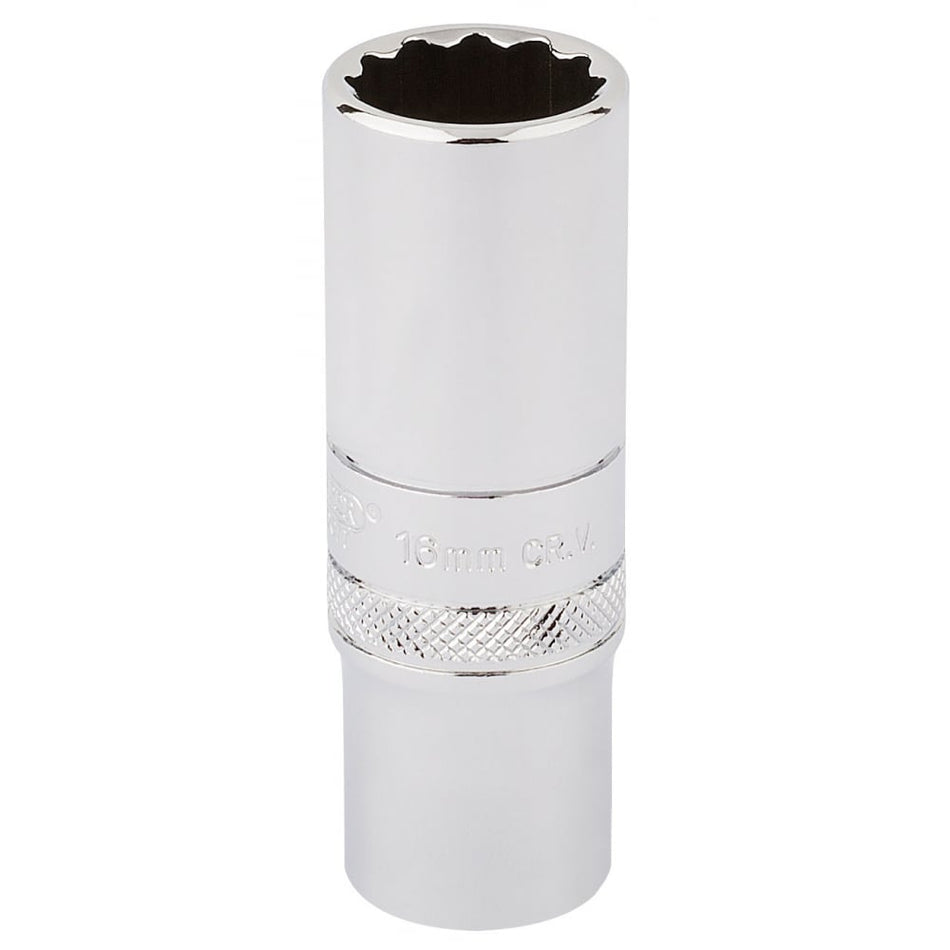 DRAPER 3/8" Square Drive Hi-Torq 12 Point Deep Socket (16mm): Model No. DT-MM/B