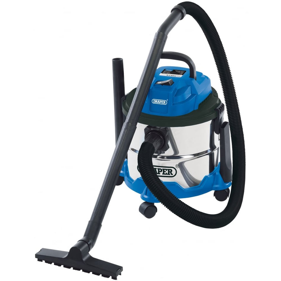 DRAPER 15L Wet and Dry Vacuum Cleaner (1250W): Model No. WDV15SS