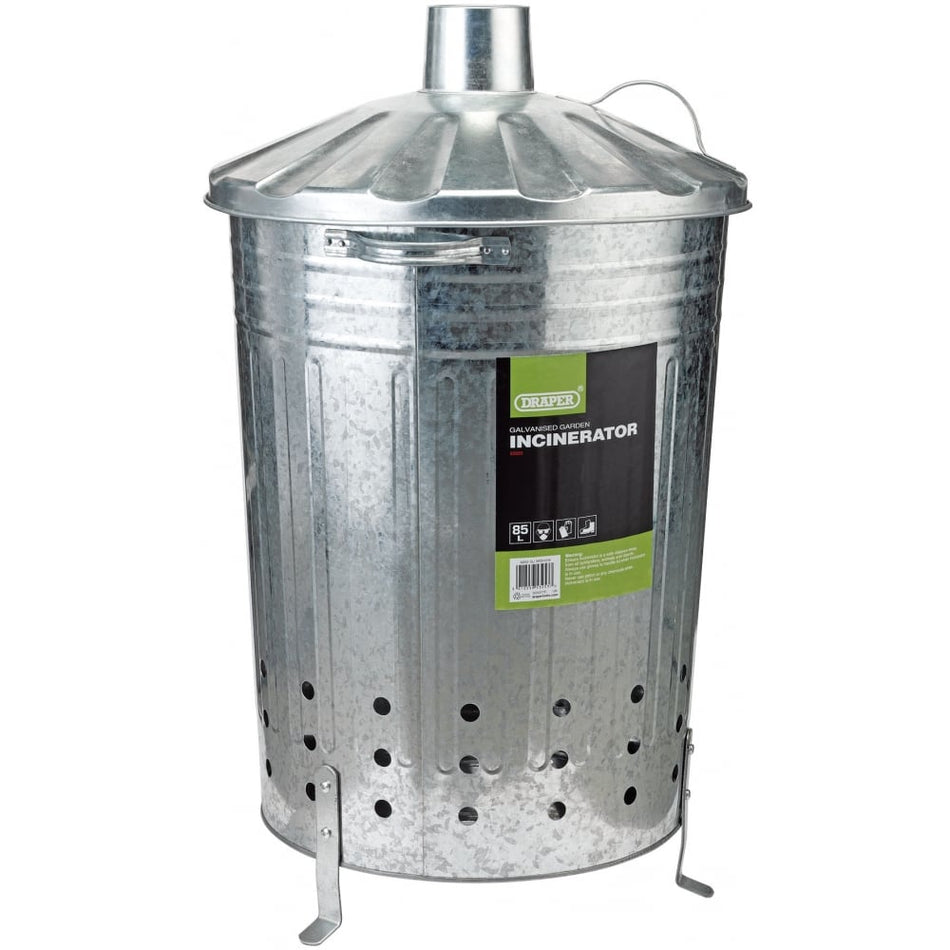 DRAPER Galvanised Garden Incinerator (85L): Model No. GLI