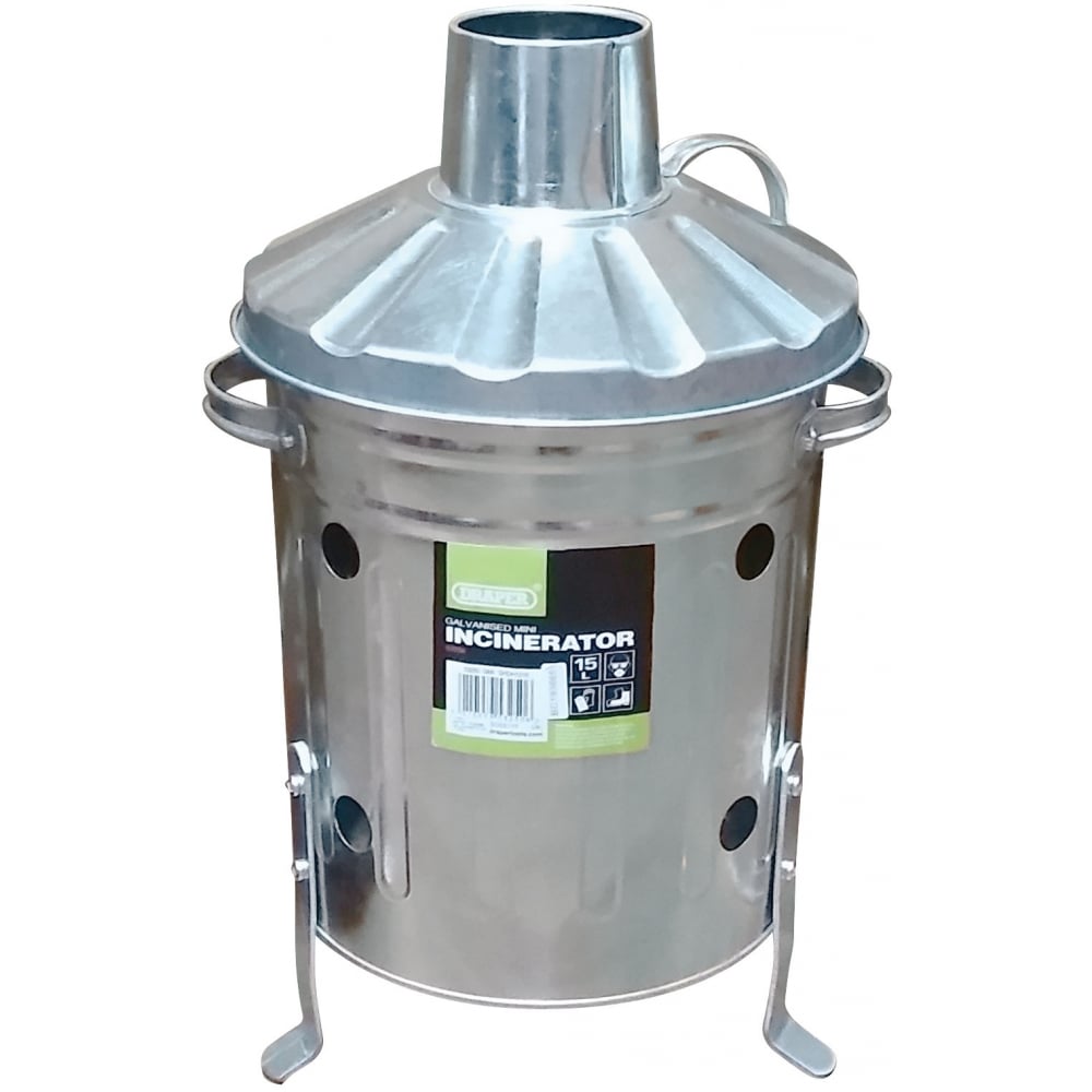 DRAPER Galvanised Mini Incinerator (15L): Model No. GMI