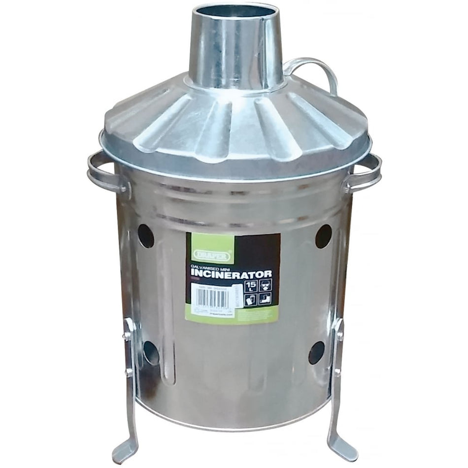 DRAPER Galvanised Mini Incinerator (15L): Model No. GMI